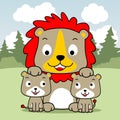 Lion family Royalty Free Stock Photo