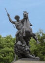 `The Lion Fighter` by Albert Wolff, outside the Philadelphia Museum of Art, Benjamin Franklin Parkway Royalty Free Stock Photo