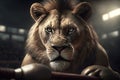 Lion Fighter boxer Generative ai