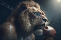 Lion Fighter boxer Generative ai