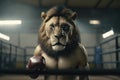 Lion Fighter boxer Generative ai