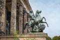 Lion Fighter Statue in front of Altes Museum (Old Museum) - Berlin, Germany Royalty Free Stock Photo
