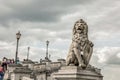 lion figure on the embankment