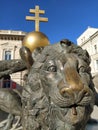 Lion fountain, Klauzal ter, Klaus square, Szeged, Hungary, Szeged - Hungary.