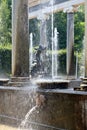 The Lion Fountain in lower garden in Peterhof,