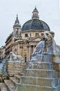 The lion fountain in Piazza del Popolo, Rome, italy Royalty Free Stock Photo