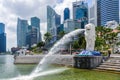 The Lion Fountain, the symbol of the city in Singapore