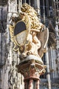 Lion Fountain and Ulm Minster