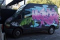 European Fashion for painted graffiti cars