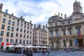 Lion, France - June 16, 2716: The people going near city hall of Lyon, France Royalty Free Stock Photo