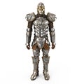 A lion full body armor suit isolated against white background. 3d illustration Royalty Free Stock Photo