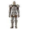 A lion full body armor suit isolated against white background. 3d illustration Royalty Free Stock Photo