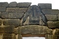 Lion gate at the archaeological site of Mycenae Royalty Free Stock Photo