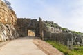 Lion Gate at the archaeological site of Mycenae Royalty Free Stock Photo