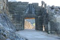 The Lion Gate is an imposing building and is the main entrance of ancient Mycenae Royalty Free Stock Photo