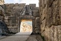 The Lion gate in Mykines, Greece Royalty Free Stock Photo
