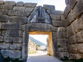 The Lion gate in Mykines, Greece Royalty Free Stock Photo