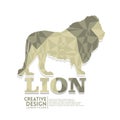 Lion Geometric paper craft style