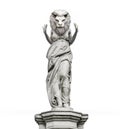 Lion goddess monument 3d rendered illustration