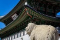 Lion Haechi Statue Guards Main Gate of Gyeongbokgung Palace