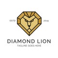 Lion head diamond Logo Design Inspiration, Vector illustration