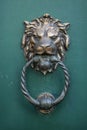 Lion head, Door knocker. Royalty Free Stock Photo