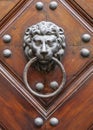 Lion head door knocker in Prague Royalty Free Stock Photo