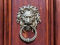 Lion head door knocker. Royalty Free Stock Photo
