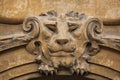 Lion head. Funny mascaron on the Art Nouveau building Royalty Free Stock Photo