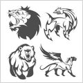 Lion head, griffin fyl bear tattoos and designs.