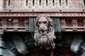 The lion head on House of Scientists, the palace of Count Tolstoy building, Odessa Ukraine