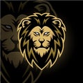Angry lion head mascot logo vector image Royalty Free Stock Photo