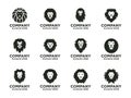 Simple Lion Head Logo Template