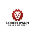 Lion head logo design inspiration Royalty Free Stock Photo