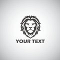 Lion Head Logo Design Template Royalty Free Stock Photo