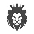 Lion head logo or icon in one color