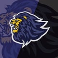 Lion Head Logo Roaring Esports Sport Mascot Design Template Vector Royalty Free Stock Photo