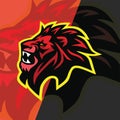 Lion Head Logo Roaring Esports Sport Mascot Design Template Vector Royalty Free Stock Photo