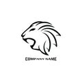 Lion head logo vector, creative graphic illustration design Royalty Free Stock Photo