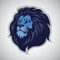 Lion Head Logo Vector Sports Mascot Template Icon Royalty Free Stock Photo