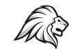 Lion Head Logo Vector Template Illustration Design, Wild Lion Head Mascot Royalty Free Stock Photo