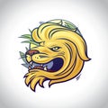 Lion head logo vector template Royalty Free Stock Photo