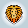 A Lion head mascot logo vector illustration, t-shirt graphic