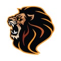 Lion Head Roar Logo Mascot Design Vector Royalty Free Stock Photo