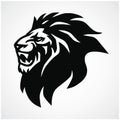 Lion Head Roar Logo Vector Mascot Icon Royalty Free Stock Photo