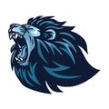 Lion Head Roaring Logo Vector Mascot Design Royalty Free Stock Photo