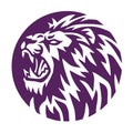 Lion Head Round Circle Sports Logo Vector