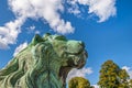 Lion head statue at Rosenborg Slot, Copenhagen, Denmark Royalty Free Stock Photo