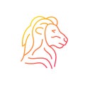 Lion head symbol gradient linear vector icon Royalty Free Stock Photo