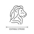 Lion head symbol linear icon Royalty Free Stock Photo